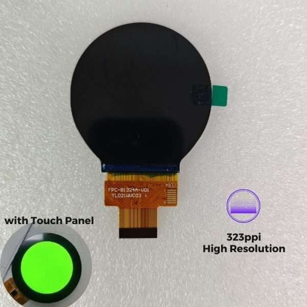 2.1-inch TFT LCD, round, 480x480, SPI+RGB