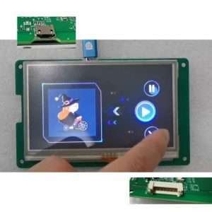 4.3-inch UART TFT LCD with Resistive Touch Panel, 480×272_TBZ043R480272-01