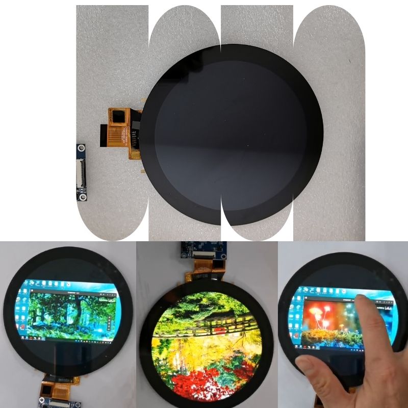 4-inch Round LCD with adapter board option-TTH040BRT-02C