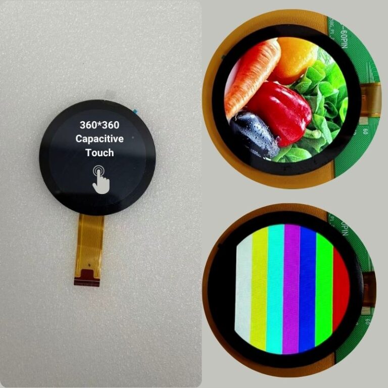 1.85-inch Round LCD, 360x360, MIPI/QSPI/8BIT/SRGB, w/CTP