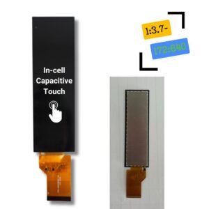 3.48-inch TFT LCD with in-cell touch, 172x640, MIPI RGB MCU SPI QSPI, with cover glass _TTH348BVT-02CG