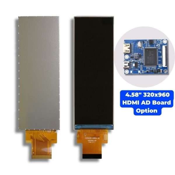 4.58- inch IPS TFT, Stretched Bar LCD, RGB+SPI,320x960-TTG046XVS-01