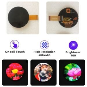 1.43-inch AMOLED Display, 466x466, MIPI_QSP, On-cell Touch with cover glass_TOH143XRT-01CG2