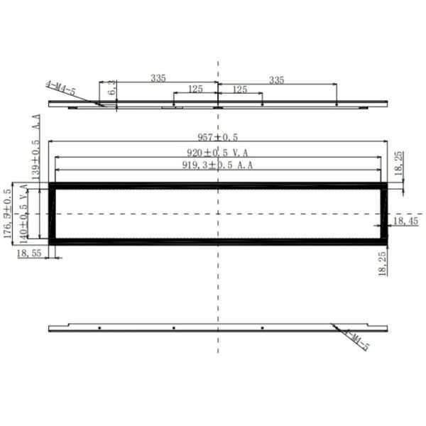 36.6 inch IPS TFT, 1920x290, LVDS, Stretched Bar LCD, High brightness（3）