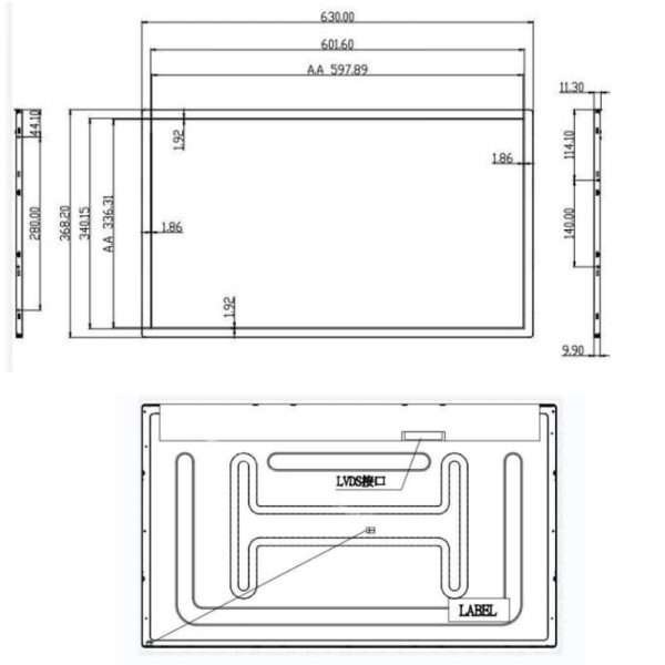 27-inch TFT LCD, 1920x1080, LVDS, HDMI Board Option (3)