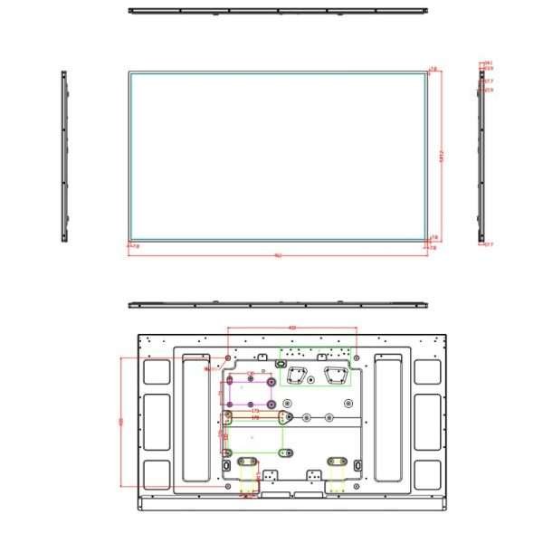 43-inch TFT LCD, 1920x1080, LVDS, HDMI Board Option (3)