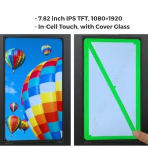 7.82 inch IPS TFT, MIPI, 1080×1920, In-Cell Touch, with Cover Glass