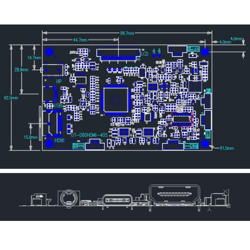TFT Controller Board, LVDS to HDMI, Support Display Resolution 1280x800 (2)