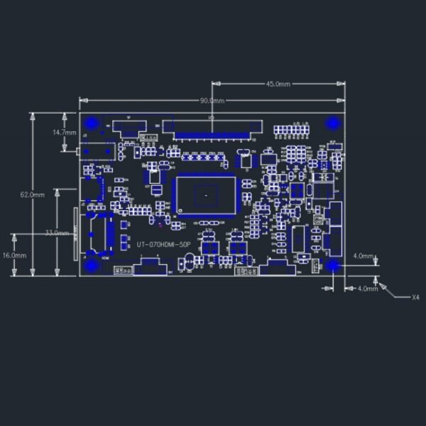 TFT Controller Board, RGB 50pin to HDMI Convert (2)