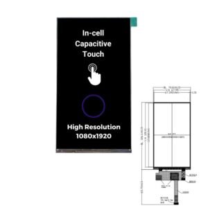 5.4-inch TFT LCD, in-cell touch, 1080x1920, MIPI