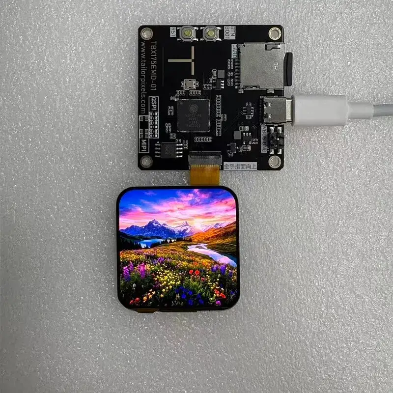 ESP32 AMOLED Display Board for 7 Eval Kits 7 TOH216XST-01CG 2.16 inch square AMOLED with ESP32P4 board