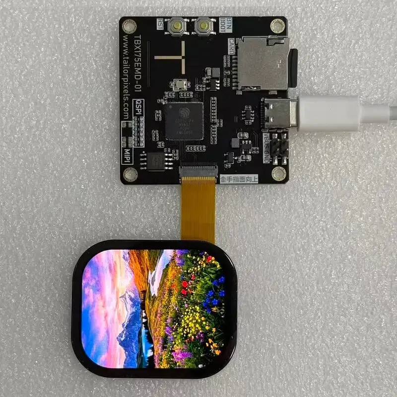 ESP32 AMOLED Display Board for 7 Eval Kits 6 TOH204XVT-01CG 2.04 inch touch AMOLED with ESP32P4 board
