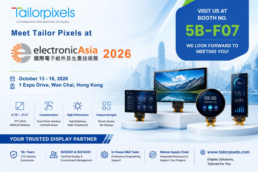 Visit Tailor Pixels at electronicAsia 2026 &ndash; Booth 5B-F07
