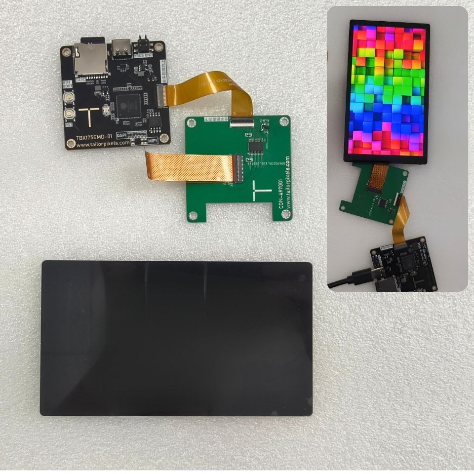 ESP32 AMOLED Display Board for Eval Kits 11 ESP32 board for 4.9 inch AMOLED (TOH497XVT-01C (MIPI 2-lane)